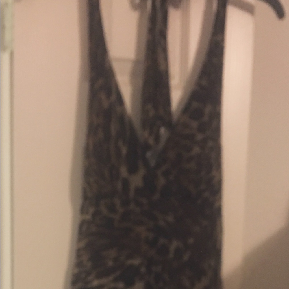 Leopard, halter dress